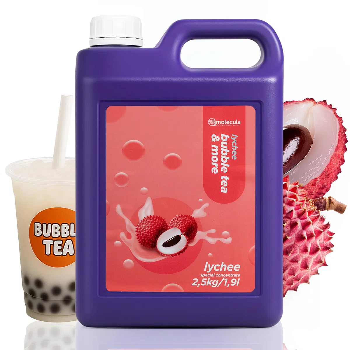 Fruchtsirup Für Bubble Tea Sirupe Früchte 2,5kg 1900 ml Lychee Litschi 100% Vegan