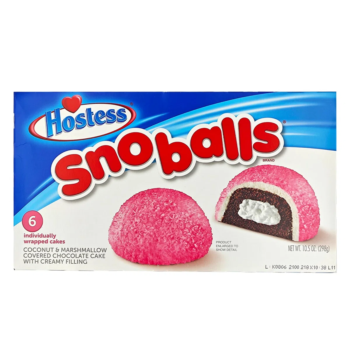 Hostess Snoballs 298g - Schokoladenkuchen mit Marshmallow & Kokosnuss + GETZH ThankYou Sticker