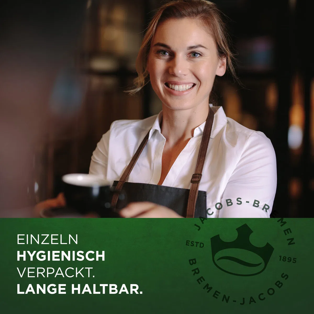 Jacobs Professional Kaffeesahne, hygienisch einzeln verpackt, für Tee & Kaffee geeignet, Tassenportion, 10% Fett, 7,5 g pro Portion, 240 Stück