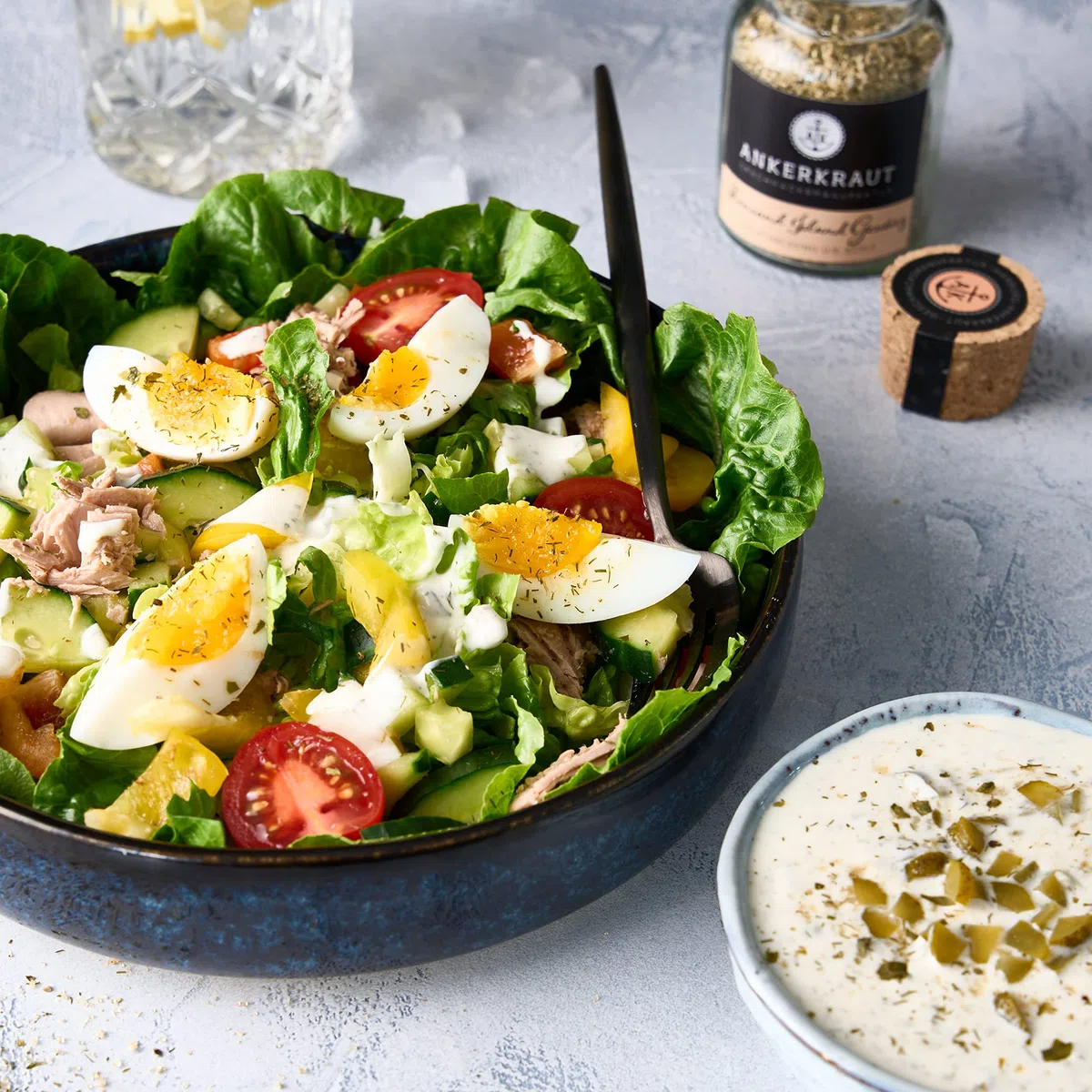Ankerkraut Thousand Island Gewürz für Salat, fruchtiges Dressing selber machen, 90 g im Korkenglas