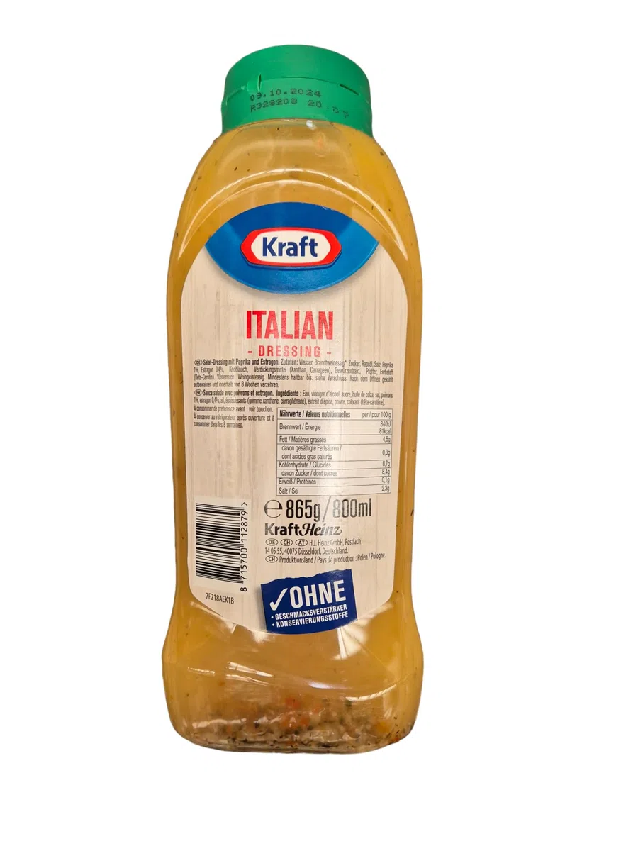 minafood-Set: 2x Kraft - Salatsoße Italian Dressing in 800 ml