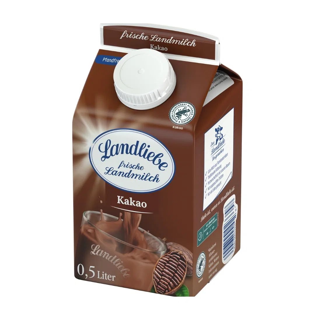 Landliebe - Kakao Milchmischgetränk 1,5% Fett, 10 x 0,5L – cremiger Trinkgenus, praktische To-go-Flaschen | powered by Fuduu.de