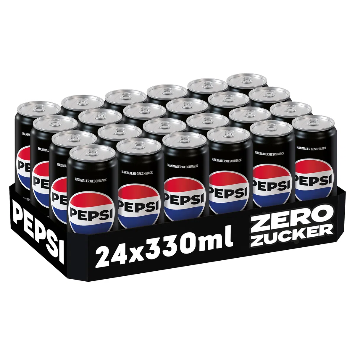 Pepsi Zero Zucker, Das zuckerfreie Erfrischungsgetränk von Pepsi ohne Kalorien, Koffeinhaltige Cola in der Dose, EINWEG Dose (24 x 0,33 l) (Verpackungsdesign kann abweichen)