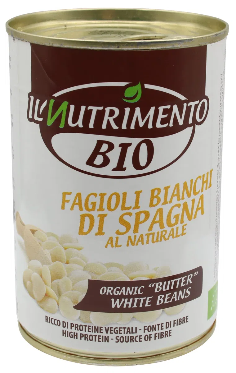 IL NUTRIMENTO Riesige Weiße Bohnen – Ballaststoff- und Proteinreiche Quelle – Ohne Salzzusatz – 12er-Pack (12 x 400 g)