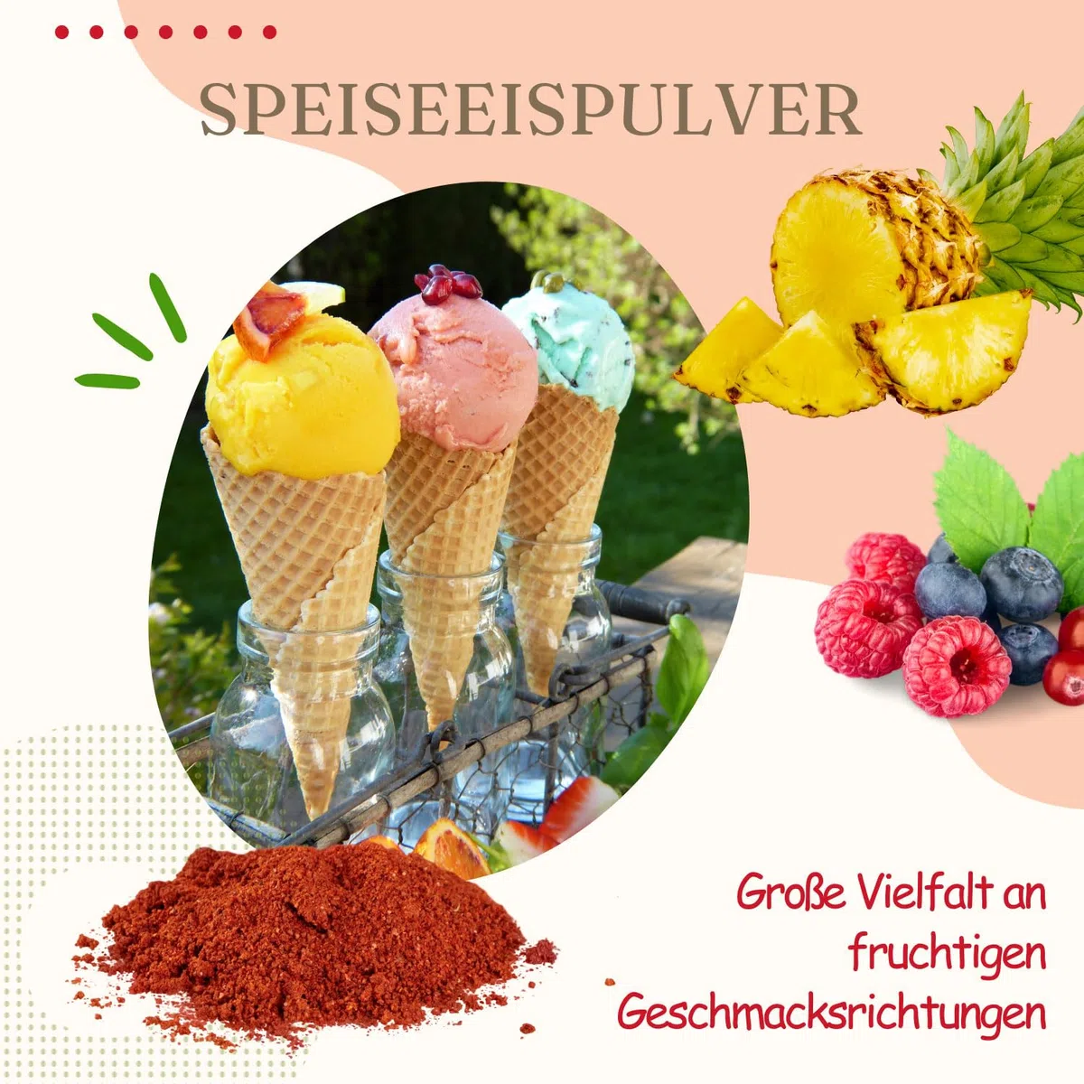 Gino Gelati Eis Speiseeis Pulver mit Schokoladengeschmack, verschiedene Geschmackssorten, Schokoladeneis selber machen, für Gastronomie und private Küche (1 Kg, Stracciatella)