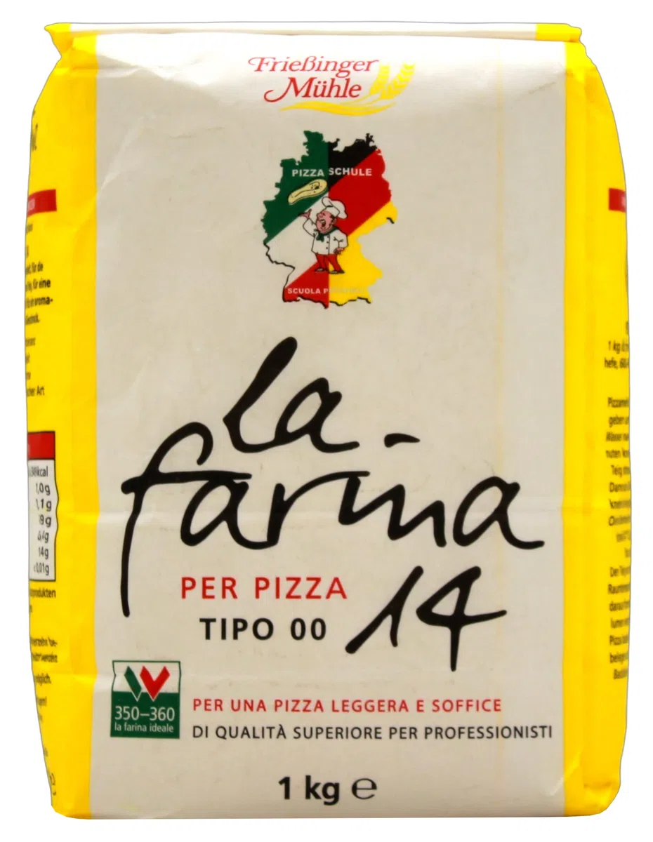Frießinger Mühle la farina 14 Pizzamehl Typ 00, 10er Pack (10 x 1 kg)