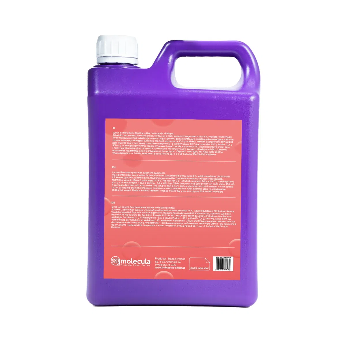 Fruchtsirup Für Bubble Tea Sirupe Früchte 2,5kg 1900 ml Lychee Litschi 100% Vegan