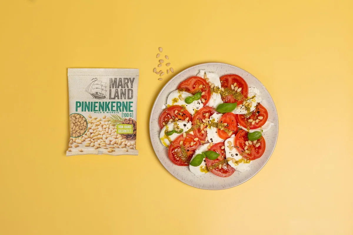 Maryland Pinienkerne 100g Beutel 16er Pack – Pinienkerne naturbelassen, vegan, frei von künstlichen Aromen, ohne Zusatzstoffe – Im kompakten Format genießen (16 x 100g)
