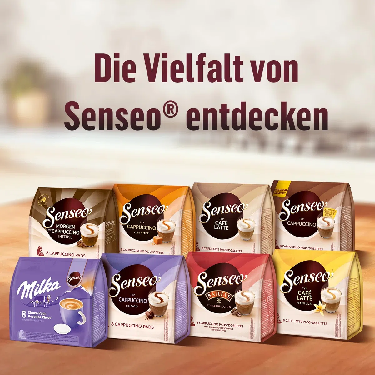 Senseo Pads Morgen Cappuccino Intense, 5 x 8 Getränke, 40 Kaffeepads