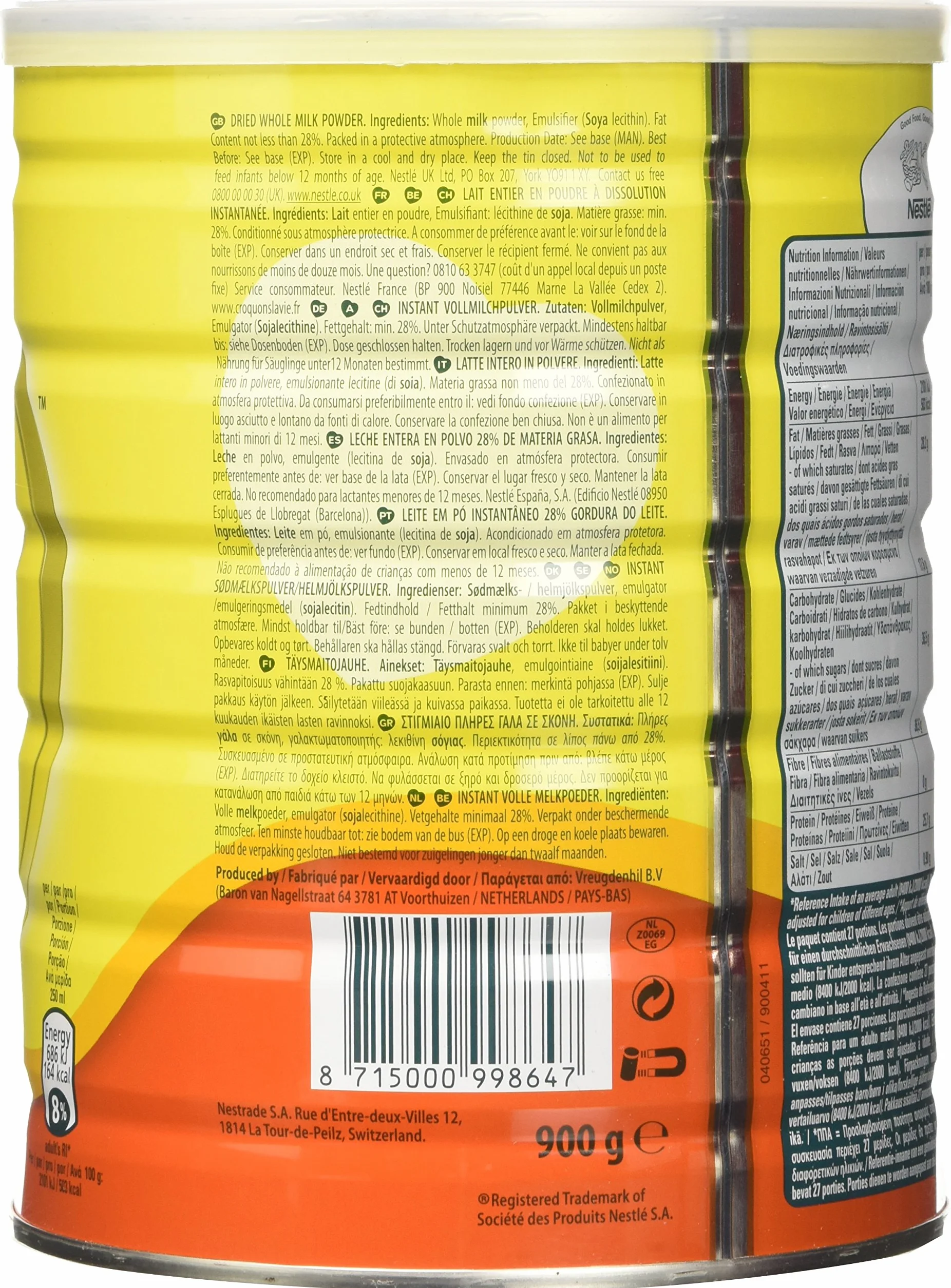 Nestlé Nestlé Instant-Vollmilchpulver 900 g