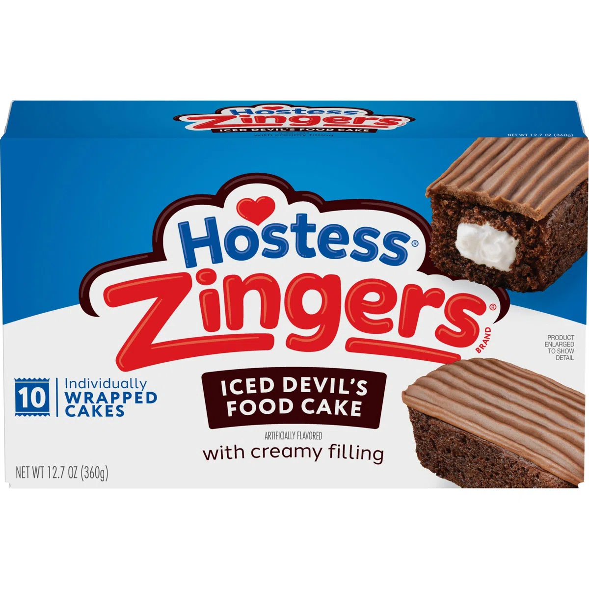Hostess Zingers Iced Devil's Food Cake 10 Per Box by Hostess