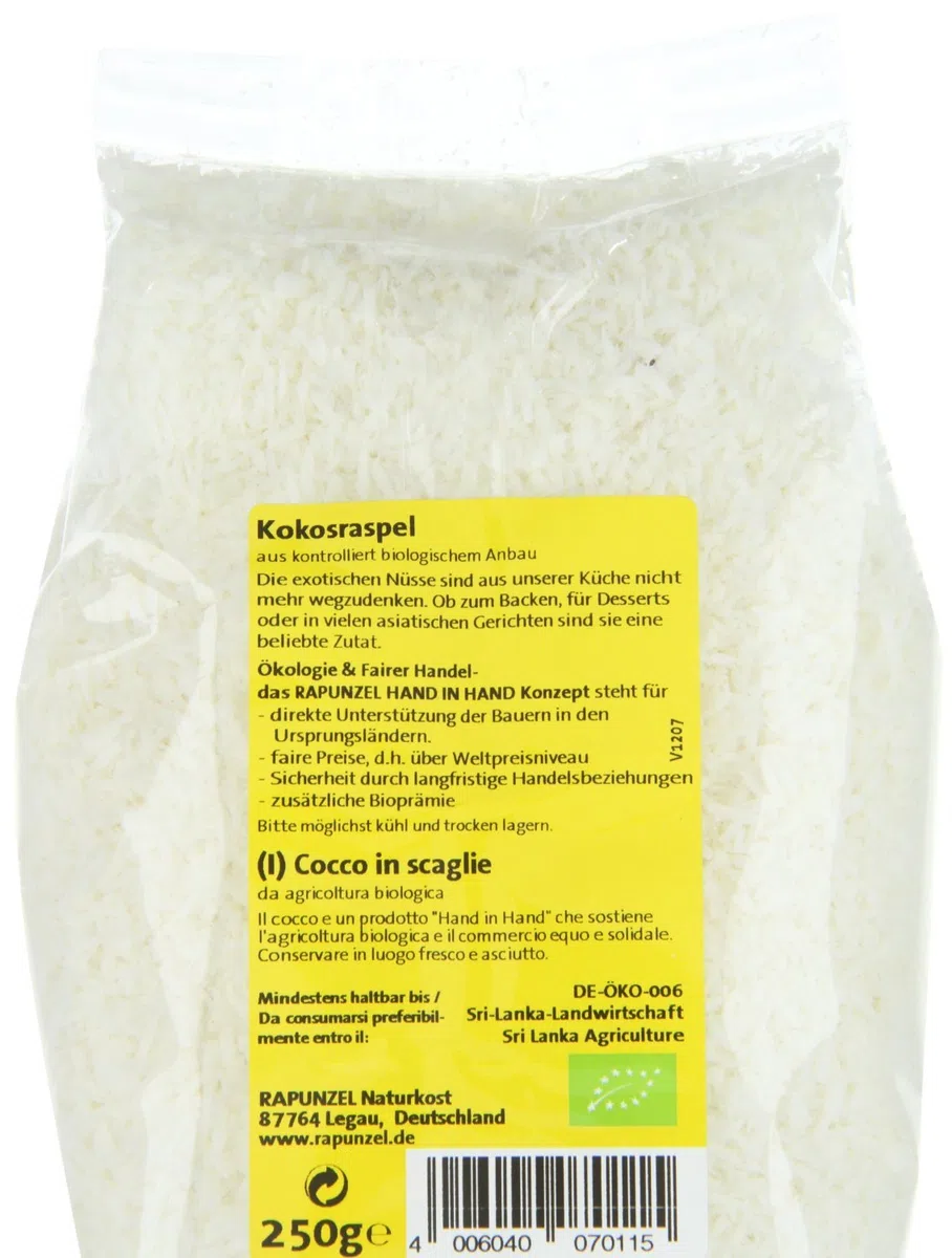 Rapunzel Bio Kokosraspeln (4 x 250 g)