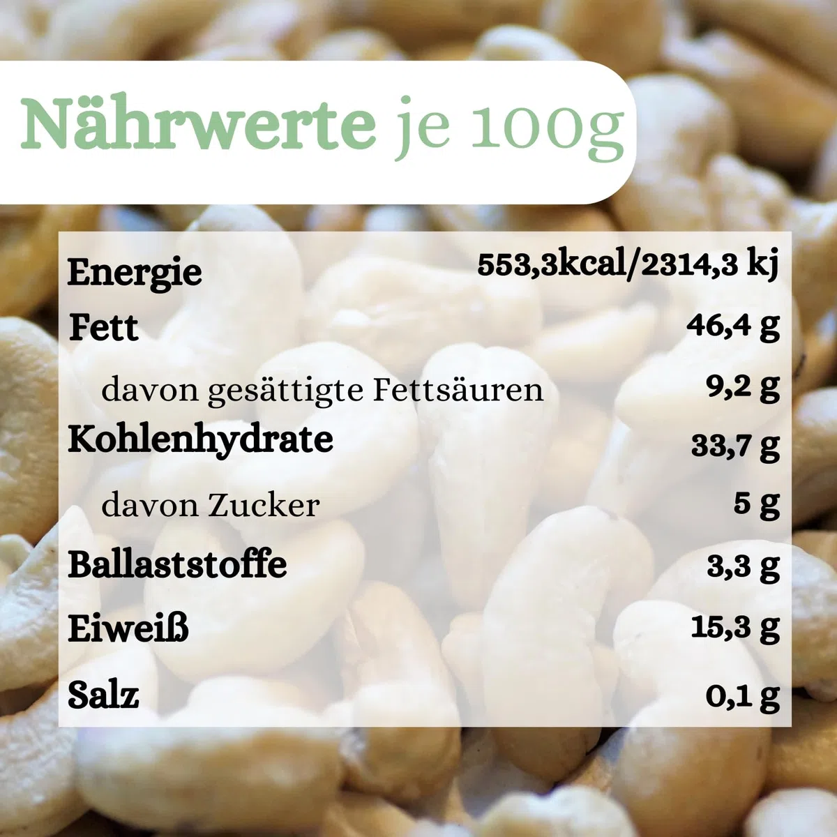 1001 Frucht | Cashewkerne naturbelassen und ungesalzen 1kg | Premium & Rohkost Qualität | Jeden Tag frisch verpackte Ware! Hand Made in Germany !