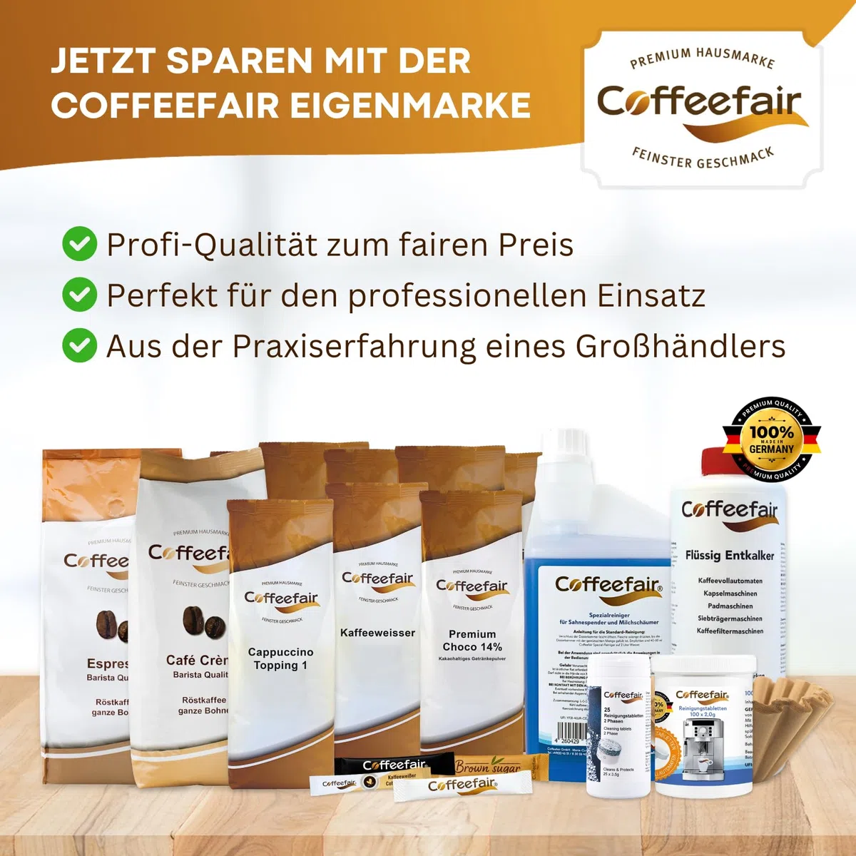 Coffeefair Kaffeeweißer Sticks 500 x 2,5g einzeln verpackt, Kaffeeweisser Portionspackungen im hygienischen Spender, ideal für eine Tasse Kaffee, lange haltbar