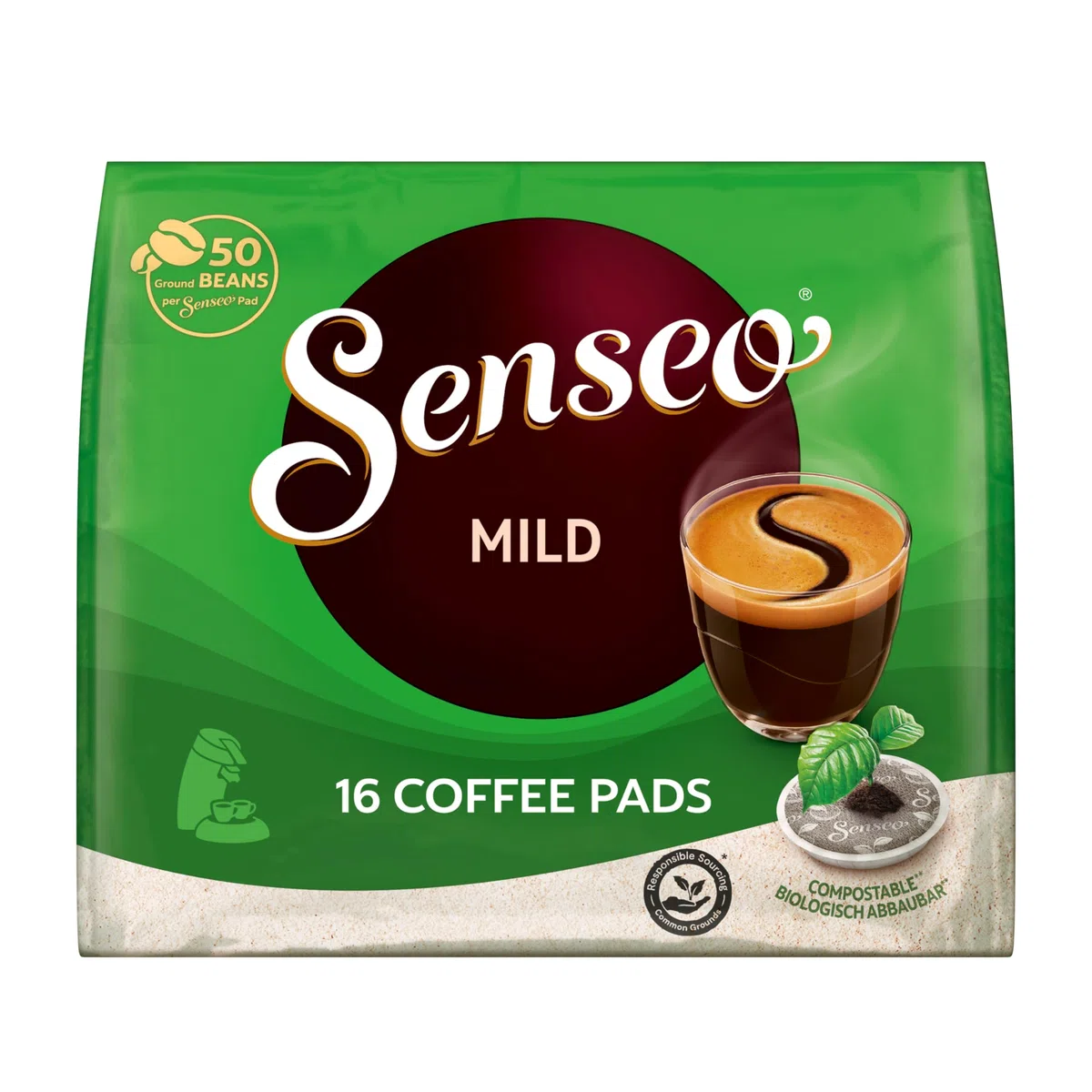 Senseo Pads Probierbox 5 Sorten, Vielfaltspaket, 5 x 16 Getränke, 66 Kaffeepads
