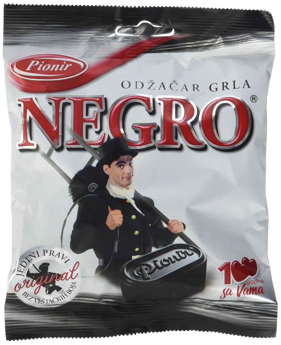 Pionir Gefüllte Hartbonbons Negro mit Lakritzgeschmack, 8er Pack (8 x 100 g)