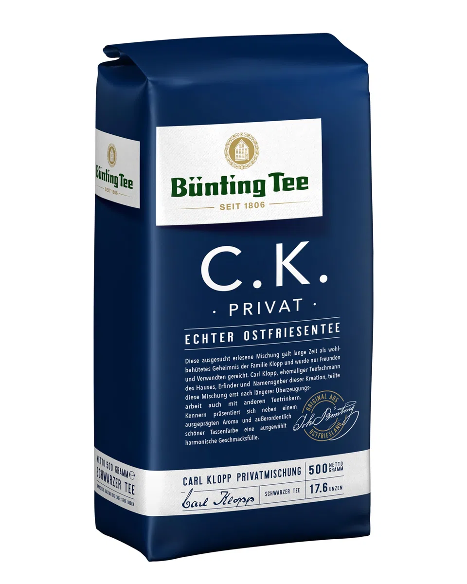 Bünting Tee C.K. Privat Echter Ostfriesentee 2er Pack – loser Schwarztee – 2 x 500g