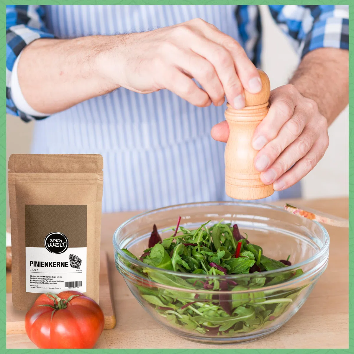 Spicy Welt Pinienkerne Ganz (250g) – Baby Pinienkerne für Pesto, Pasta, Salat, Backen und Mediterrane Küche | Ungesalzen, Nussig und Vielseitig | 100% Naturrein, Ohne Zusätze