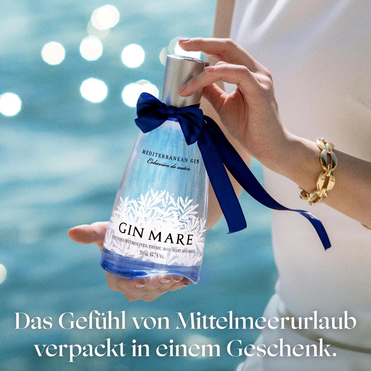 Gin Mare - Der mediterrane Gin - Geschenkempfehlung - Würzig-aromatisch inspiriert von der einzigartigen Geschmackswelt der Mittelmeerregion - 0.7L/42.7% Vol.