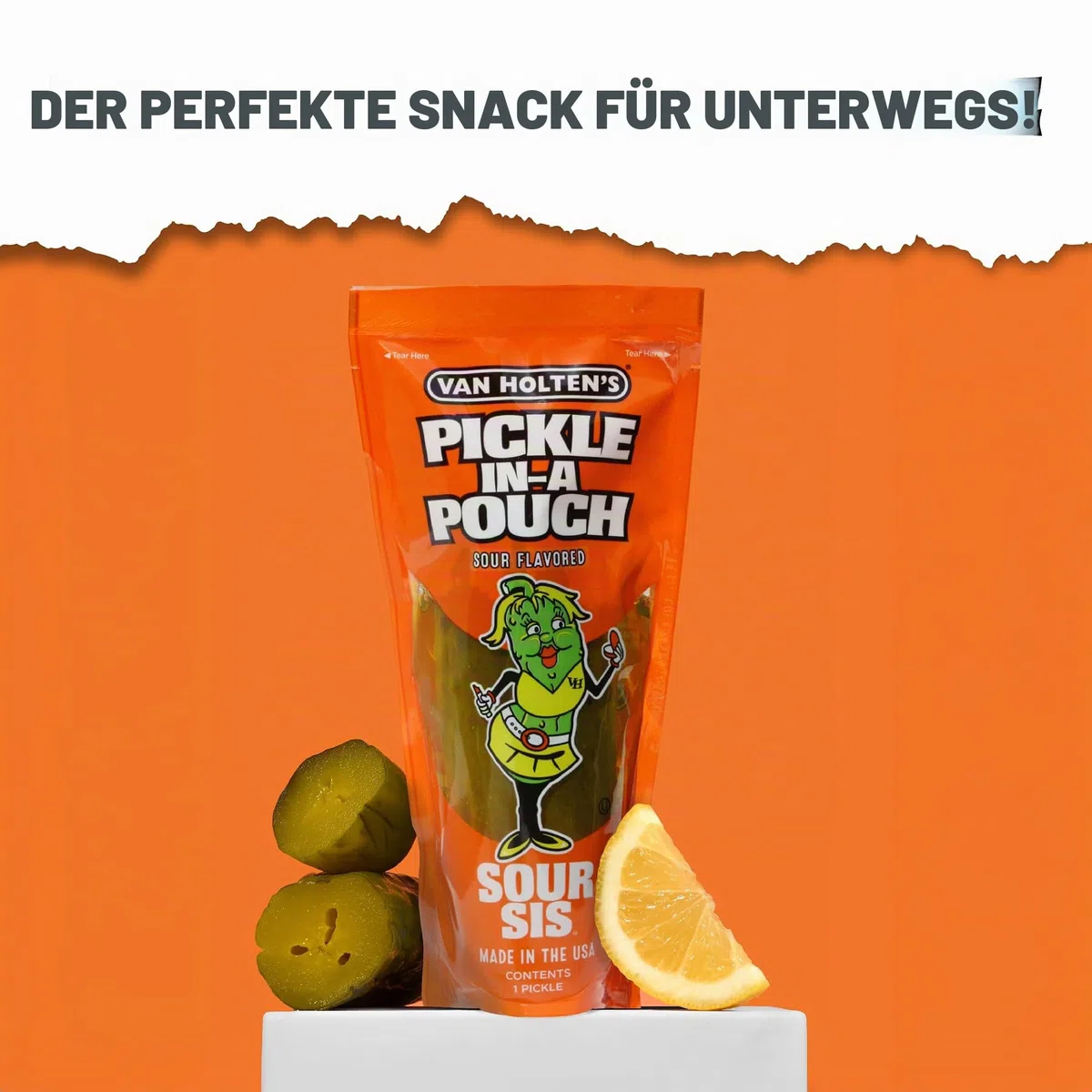 Van Holten's Pickles Sour Sis Pickle-In-A-Beutel, 6 Stück