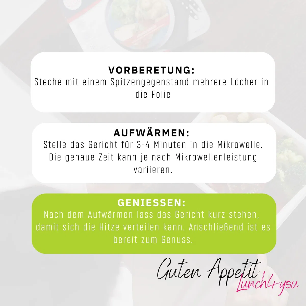LUNCH4YOU Fertiggerichte – frisch zubereitet und gekühlt geliefert | Hausgemachtes Fertigessen, gesunde Mahlzeit & schnelles Essen für die Mikrowelle | 6 x 500g – Flavour Style Box