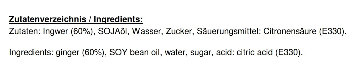 Exotic Food Ingwer, gehackt in Sojabohnenöl, 6er Pack (6 x 100 g)