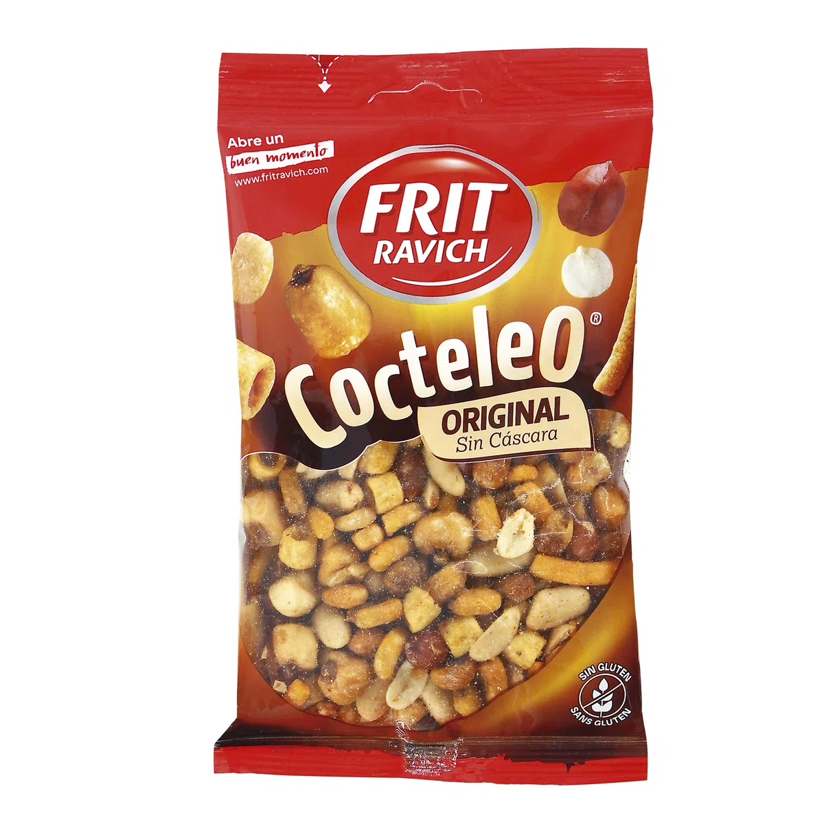 Frit Ravich Cocteleo sin Cascara 130 gr. | Mais-Mix und gewürzte Snackprodukte, Erdnüsse, Bohnen, Kichererbsen und Riesenmais mit Barbecue Geschmack