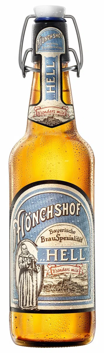 Mönchshof Bierprobe 8er Holz-Tragerl, Biergeschenk (8 x 0,5 l) Bügelflasche