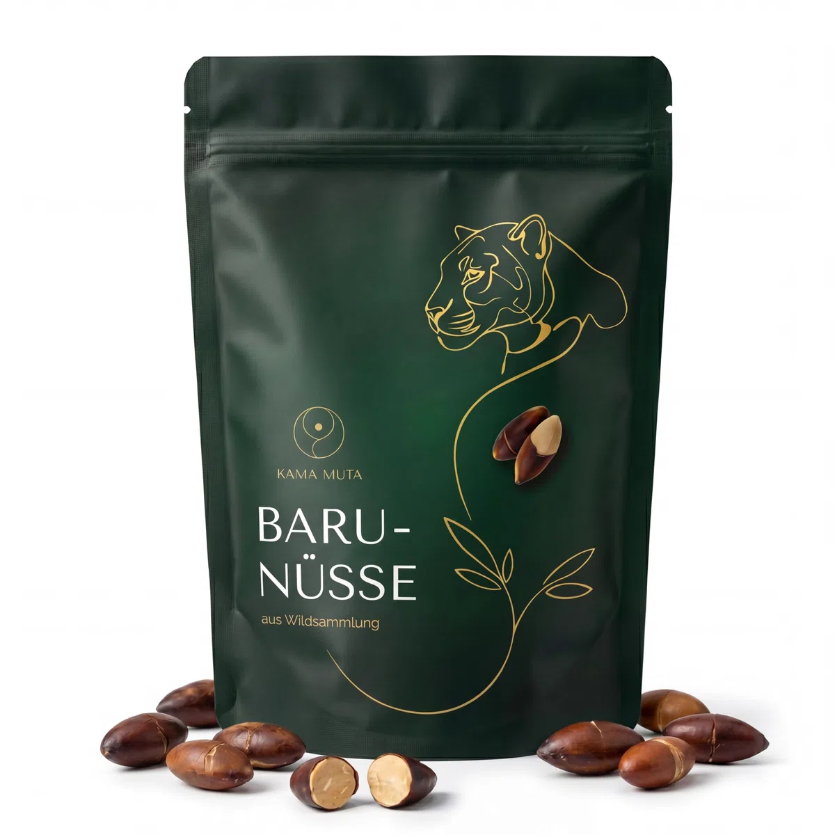 KAMA MUTA Baru-Nüsse 250g – geröstet & ungesalzen – pflanzliche Proteinquelle – reich an Ballaststoffen – wild geerntet im brasilianischen Cerrado
