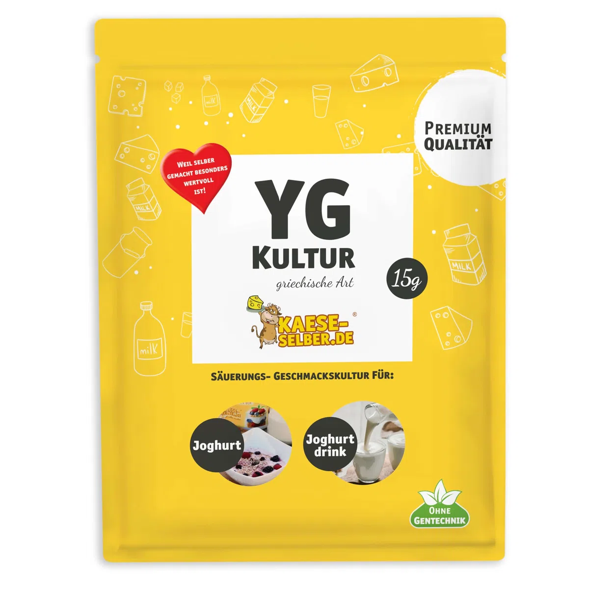 YG Joghurtkulturen 15g griechische Art, Joghurt selber Machen, Joghurtkultur, Ferment
